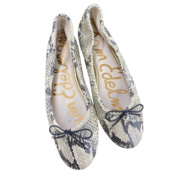 Sam Edelman Shoes - Sam Edelman Snake Print flats leather size 8.5